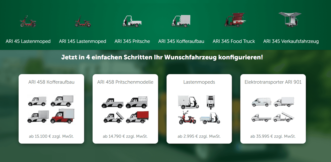 Wie kommen die Namen der ARI-Elektrofahrzeuge zustande?